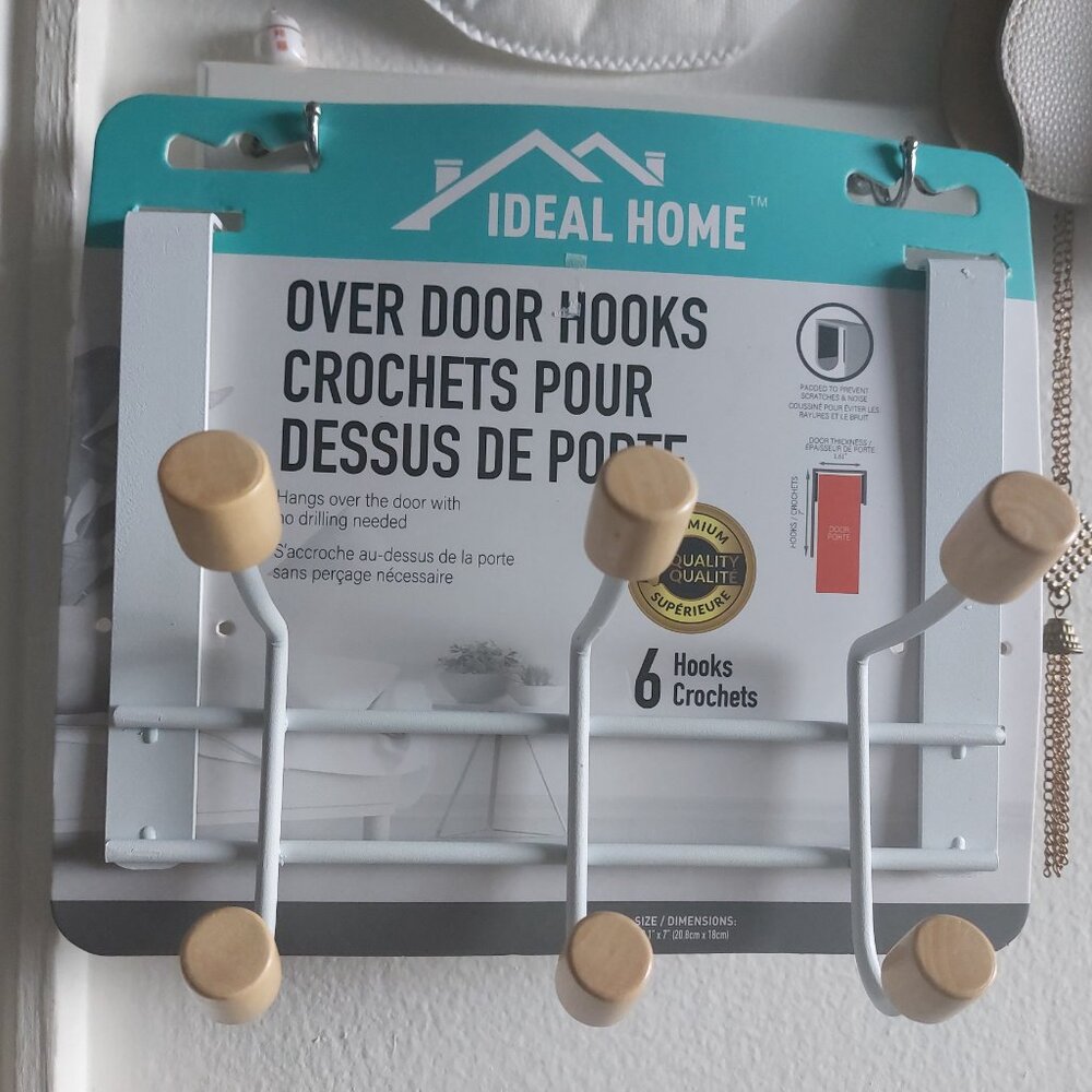 Beautiful Durable Practical Ideal Home Over The Door Hooks 6 HOOKS
